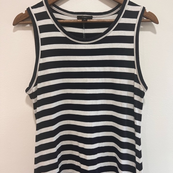 J. Crew Striped High Low Maxi Dress, White Navy Icon Stripe Nautical Beach, M - Picture 4 of 9